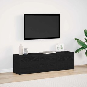 vidaXL Ντουλάπι TV Μαύρη Οξυά 140 x 34 x 40 εκ Επεξεργασμένο ξύλο
