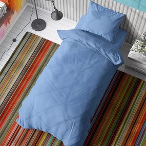 Παπλωματοθήκη Μονή (160x240) Dimcol Solid Sky Blue 498