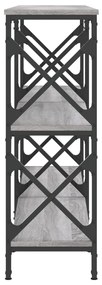 vidaXL Τραπέζι Κονσόλα Γκρι Sonoma 200x28x80,5 εκ. Επεξεργασμένο Ξύλο