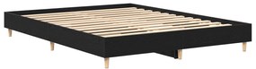 vidaXL Κρεβάτι Μαύρος Δρυός 140x200 εκ. από κατασκευασμένο ξύλο
