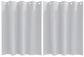 vidaXL Κουρτίνες με κουρτίνες 2 pcs Ανοιχτό Γκρι Πολυεστέρας