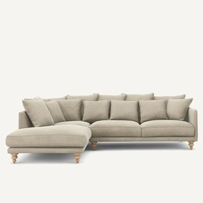 Γωνιακός καναπές από λινό βελούδο, Lazare