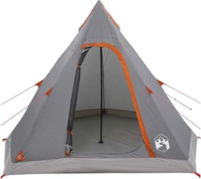 vidaXL Tipi Tent Water-Resistant 3 ατόμων Γκρι και Πορτοκαλί