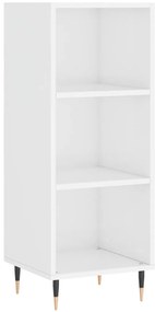 vidaXL Ντουλάπι Γυαλ. Λευκό 34,5 x 34 x 180 εκ. από Επεξεργασμένο Ξύλο