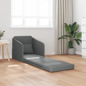 vidaXL Καναπές Κρεβάτι Δαπέδου 2 σε 1 Σκούρος Γκρι 65x80x83 εκ. Ύφασμα