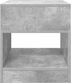 vidaXL End Table Σκυρόδεμα Γκρι 40,5 x 40 x 45 εκ Επεξεργασμένο ξύλο