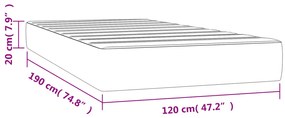 vidaXL Στρώμα με Pocket Springs Μπλε 120x190x20 εκ. Υφασμάτινο