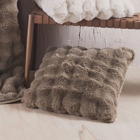 Διακοσμητική Μαξιλαροθήκη Γούνινη (50x50) Rythmos Rabbit Taupe