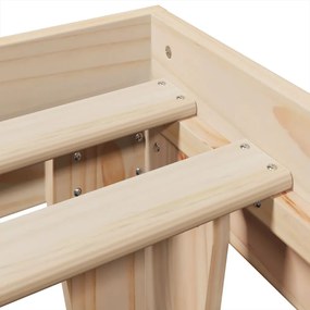 vidaXL Σκελετός Κρεβατιού Χωρίς Στρώμα 180x200 εκ Μασίφ Ξύλο Πεύκου