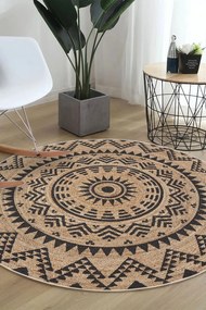 Χαλί Woopamuk509 599HFT5275 Cream-Black Conceptum Hypnose 90X90cm Round