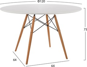 ΣΕΤ ΤΡΑΠΕΖΑΡΙΑΣ 5ΤΜΧ MAGGIE HM21186 MDF TOP &amp; ΠΟΛΥΠΡΟΠΥΛΕΝΙΟ ΣΕ ΛΕΥΚΟ ΧΡΩΜΑ