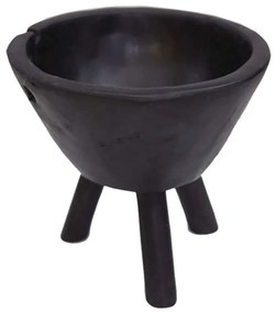 Μπολ Tripto 0490114 (25x25x25) Black Soulworks Ξύλο