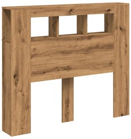 vidaXL LED κεφαλάρι Artisan Oak 120x18,5x103,5 cm Κατασκευασμένο ξύλο