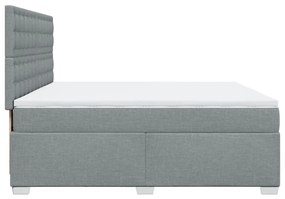 ΚΡΕΒΑΤΙ BOXSPRING ΜΕ ΣΤΡΩΜΑ ΑΝΟΙΧΤΟ ΓΚΡΙ 200X200 ΕΚ. ΥΦΑΣΜΑΤΙΝΟ 3292909