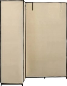 vidaXL Γωνιακή Ντουλάπα Κρεμ 130x87x169 εκ.