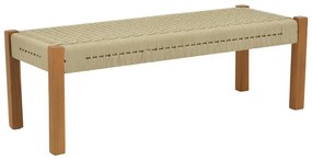 Intrahome Παγκάκι Uma Intrahome teak ξύλο και pe σχοινί σε φυσική απόχρωση 120x45x40εκ | SKU: INTRAPA-451111123