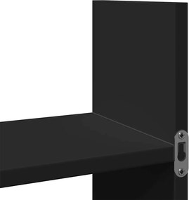 vidaXL Ντουλάπι Τοίχου Μαύρο 100x18x40 εκ. από Επεξεργασμένο Ξύλο