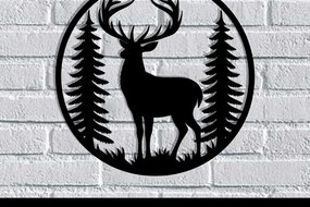 Intra απο ξύλο plywood 3mm-4mm πάχος - Deer Metal Art Wall Art Cut Laser Δίασταση 40x50 cm INTRAFABR-119526717