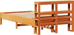 vidaXL Σκελετός Κρεβ. Χωρίς Στρώμα Καφέ Κεριού 120x190 εκ Μασίφ Πεύκο