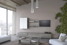 Σύνθεση σαλονιού "SMART 8C" σε χρώμα σταχτί-λευκό
