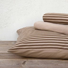 Σεντόνια Μακό Υπέρδιπλα (Σετ) Nima Bed Linen Suave SS2021 Καφέ,Μπεζ