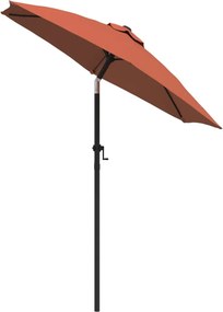 vidaXL Ομπρέλα Τερακότα 200 x 224 εκ. Αλουμινίου