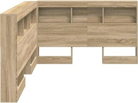 vidaXL Κεφαλάρι Αποθήκης με ράφι Δρύς Sonoma 120 cm Επεξεργασμένο ξύλο
