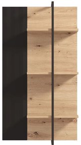 Ράφι τοίχου Vandea ZP3P Artisan Oak - Mαύρο Μάτ 58x19x105 εκ. 58x19x105 εκ.