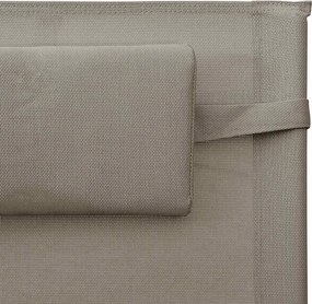 vidaXL Ξαπλώστρα Taupe / Γκρι από Textilene