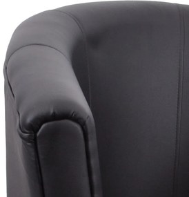 Πολυθρόνα F3 Lotos Fylliana Σκούρο Γκρί Δερματίνη 75x60x80 εκ. 75x60x80 εκ.