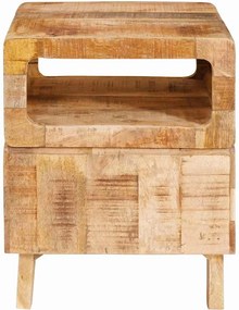 vidaXL End Table με ράφι Καφέ 40 x 40 x 49 εκ Στερεό ξύλο μάνγκο