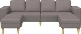 vidaXL Καναπές σαλονιού 3 pcs Taupe Πολυεστέρας