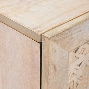 vidaXL Πλαϊνό γραφείο Λευκό 60 x 33 x 75 cm Μασίφ ξύλο μάνγκο