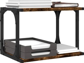 vidaXL Βάση Εκτυπωτή 2 Επιπέδων Καπνιστή Δρυς 41x28x33,5 εκ Επεξ. Ξύλο