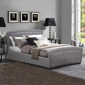 ΚΡΕΒΑΤΙ ODELIA ΜΕ ΥΦΑΣΜΑ DARK GREY HM550.05 150x200 εκ. - Ύφασμα - HM550.05