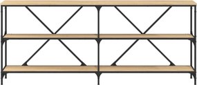 vidaXL Τραπεζάκι Κονσόλα Sonoma Δρυς 180x30x75 εκ. Επεξ. Ξύλο/Σίδηρος