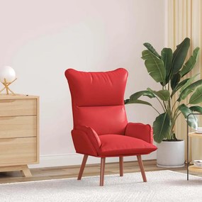 vidaXL Χαλαρωτική Πολυθρόνα Κόκκινο 69 x 74 x 93 εκ. Τεχνητό δέρμα