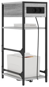 vidaXL Κομοδίνο Γκρι sonoma 40 x 27 x 76 εκ Επεξεργασμένο ξύλο