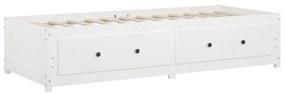 vidaXL Καναπές Κρεβάτι Χωρίς Στρώμα Λευκό 90x200 εκ. Μασίφ Ξύλο Πεύκου