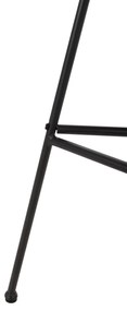 Σκαμπό Μπαρ ALLEGRA C5708.11 Μεταλλικό Ψηλό με Μπεζ Wicker &amp; Μαύρο Μαξιλάρι 48x49x99,5Υεκ. 48x49x99.5 εκ.
