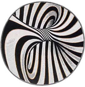 Χαλί Gabrielle 1040K/Q13 Round Black-White Carpet Couture 195X195cm Round