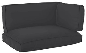 vidaXL Σετ Μαξιλαριών Πάγου 3 pcs Μαύρο Ύφασμα Όξφορντ