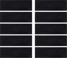 vidaXL Πατάκια Σκάλας 10 τεμ. 25 x 75 εκ. από Καουτσούκ