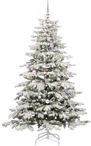 vidaXL Τεχνητό Χριστουγεννιάτικο Δέντρο με Άξονα Λευκό 180 cm