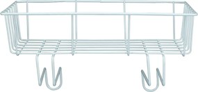 Ράφι Μπάνιου Τύπου Καλάθι 34x15x13cm Άσπρο ή Μαύρο - Άσπρο