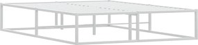 vidaXL Πλαίσιο κρεβατιού χωρίς στρώμα Λευκό 140x200 cm Μεταλλικό