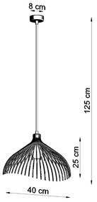 Sollux Κρεμαστό φωτιστικό Umb 1,ατσάλι,1xE27/60w