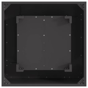 vidaXL Τζάκι Γωνιακό Μαύρο 60x60x30 εκ. Ατσάλι
