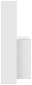 vidaXL Γραφείο με ράφι Λευκό 138.5 x 55 x 143 εκ Επεξεργασμένο ξύλο