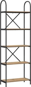 vidaXL Ράφι Βιβλίων 5 επιπέδων 60 x 30 x 183 εκ Επεξεργασμένο ξύλο